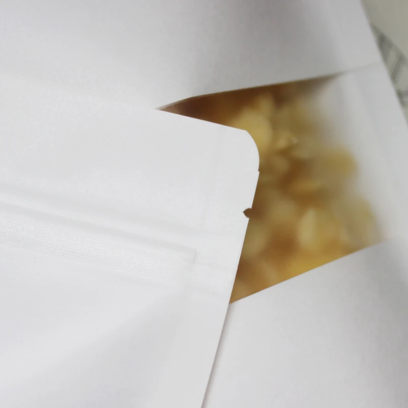 Белый стенд крафт бумага окно Матовый витрина упаковочный пакет для конфет