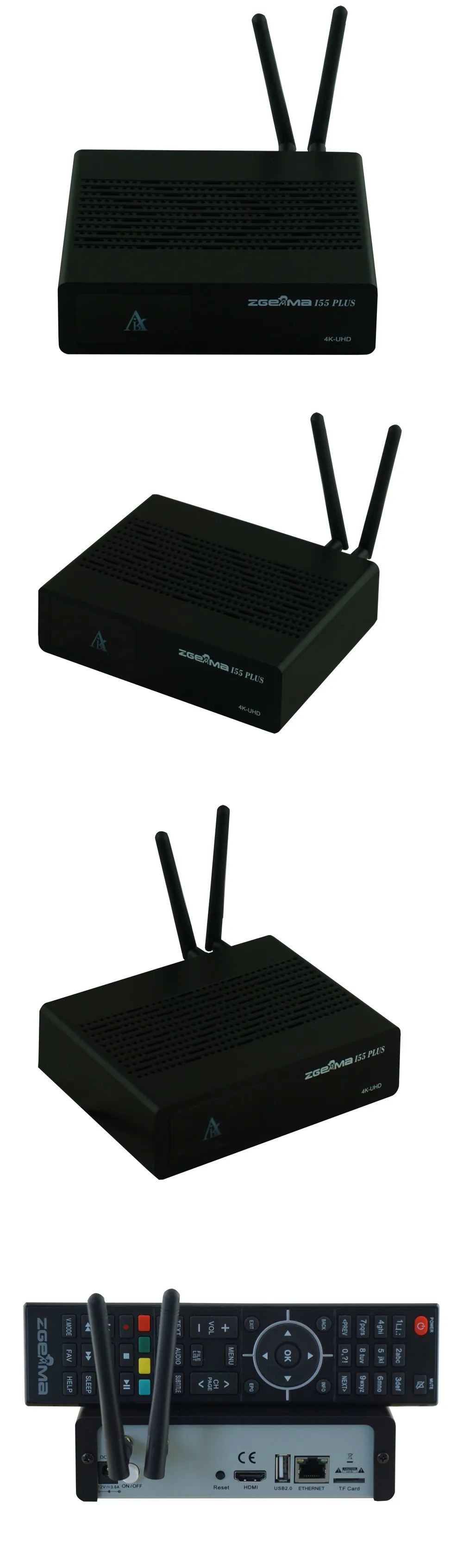 2 шт./лот Новинка в формате 4 K UHD, IPTV Box ZGEMMA i55 плюс Linux OS E2 H.265/HEVC Multistream со встроенным Wi-Fi