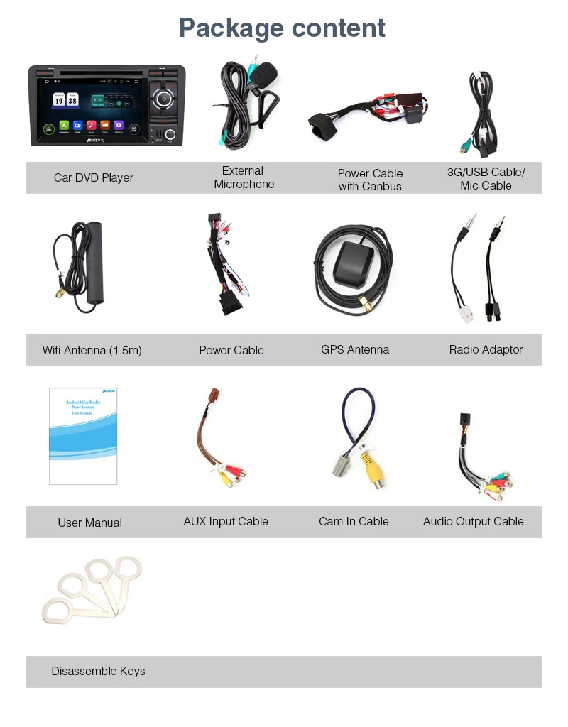 Flash Deal Pumpkin 2 Din7" Android 7.1 Car Multimedia DVD Player For Audi A3 2003-2011 GPS Navigation Car Stereo Wifi FM Rds Radio Headunit 24