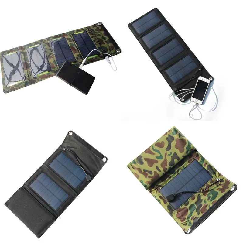 7W Solar Charger Solar Panel Camping Travel Portable Outdoor Foldable For Cellphone Mobile