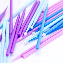 Yewin 100Pcs/pack Durable Micro Disposable Micro Brush Individual Lash Removing Mascara Micro Brushes Eyelashes Brush Set