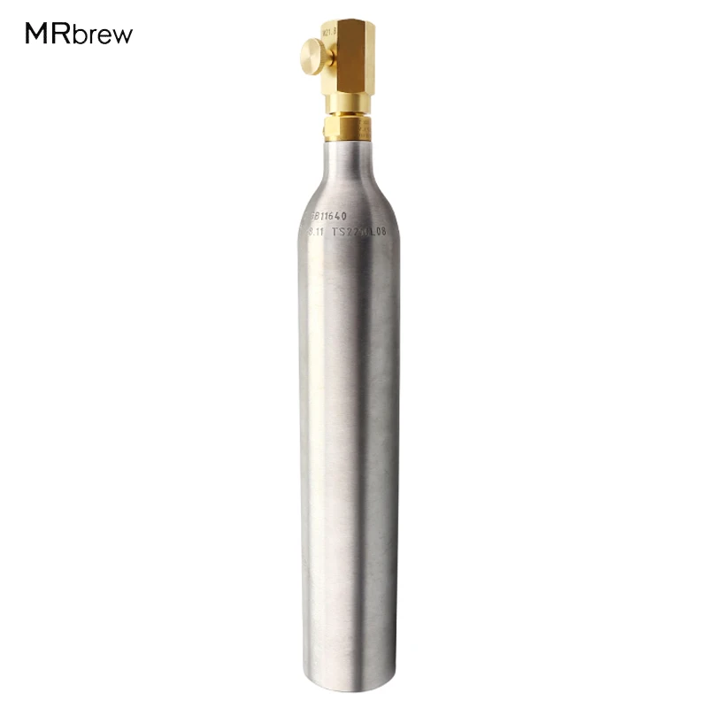 

Soda water 0.6L Bottle Tank Cylinder with Valve TR21*4 High Compressed Bottle with Refill Soda Adapter W21.8-14 or CGA 320