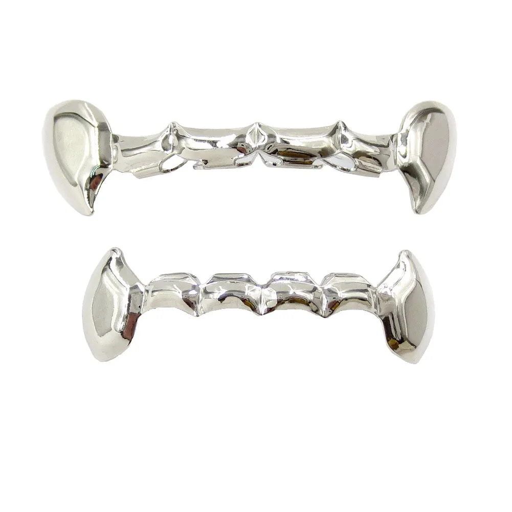 

Grills Set Half Teeth Dracula Vampire Fangs Slim Grills Top & Bottom Grills Teeth Set False Teeth