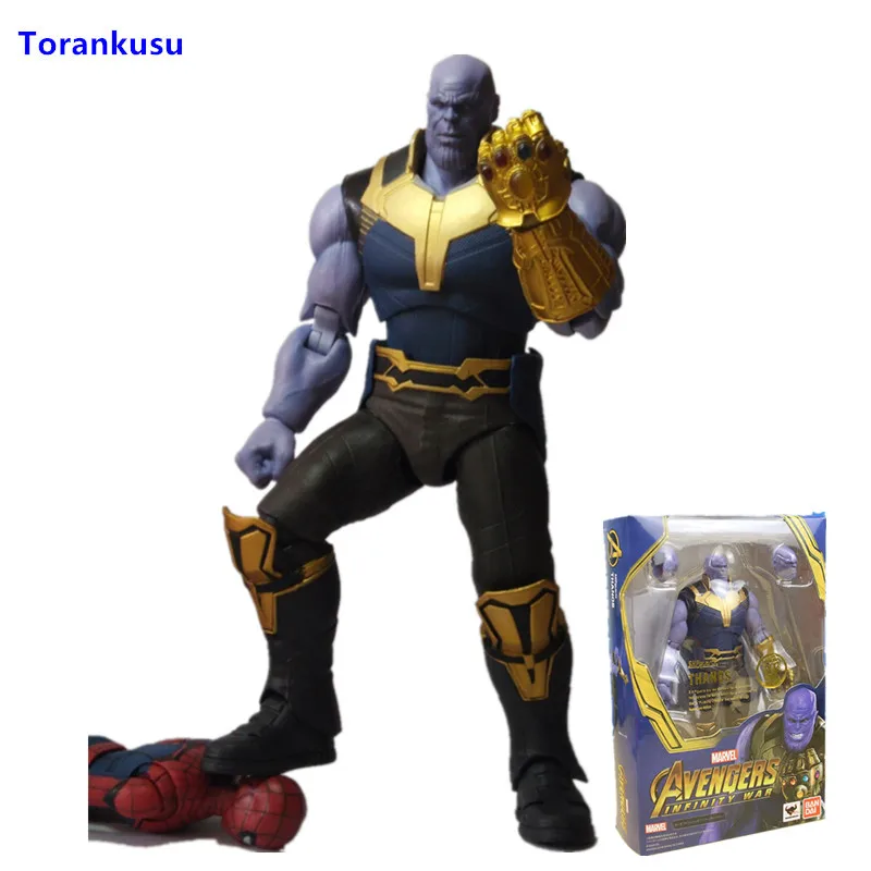 

Movie Avengers Infinity War Thanos Infinity Gauntlet Cartoon Toy Action Figure Model Doll Gift