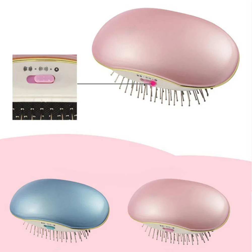 

Portable Electric Ionic Hair comb brushes Anion Anti-static Vibration Mini Hair Brush Combs Massage Massager Automatic power-off