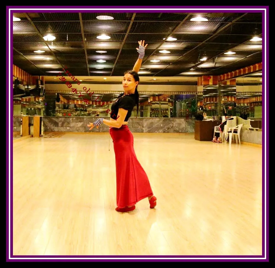 Bellydance Costume Tribal Fusion Velvet Skirt with Open Slit SRA21bellydance costumetribal