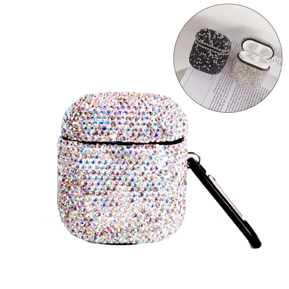 

Luxury Glitter Earphone Case For Apple AirPods 1/2 Bling Crystal Wireless Bluetooth Headset Charging Box Cover For Airpods Pack