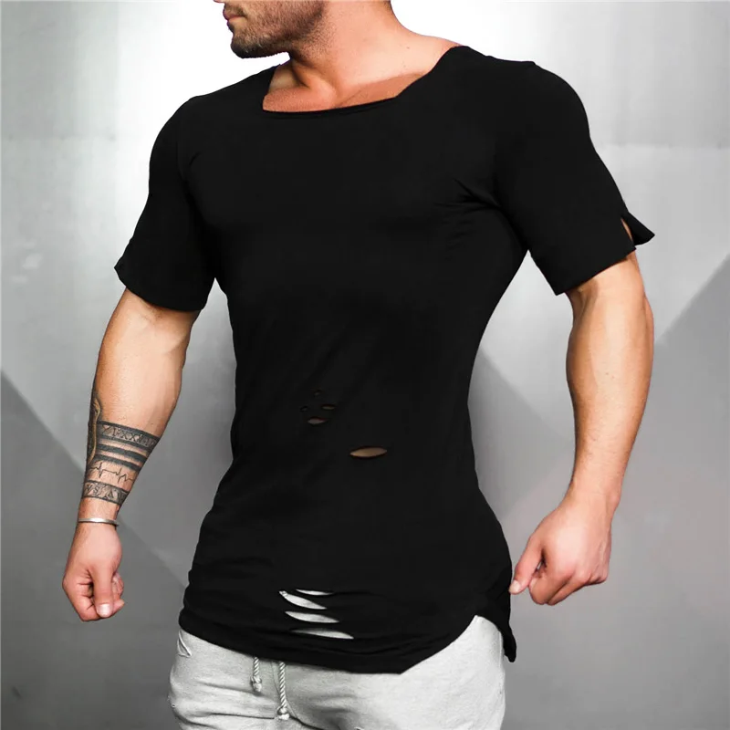 Muscleguys العلامة التجارية 2019 جديد أزياء الصلبة ممزق T قميص رجالي الهيب هوب تمديد T قميص الرجال تدمير حفرة القطن اللياقة البدنية T قميص أوم Muscleguys العلامة التجارية 2019 جديد أزياء الصلبة ممزق T قميص رجالي الهيب هوب تمديد T قميص الرجال تدمير حفرة القطن اللياقة البدنية T قميص أوم