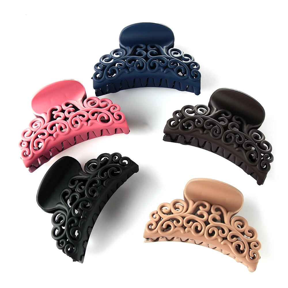 Headwear Carving Crab Plastic Hair Claw Hairpin Hollow Out Hair Clamps