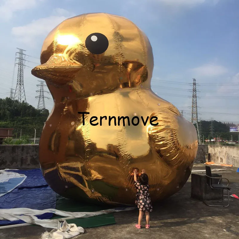 giant promotional pvc duck Inflatable Mirror Surface Christmas Ball gold mirror Ball Light Mirror Reflection Stage advertising