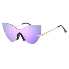Marco sin rebordes de la Mariposa gafas de Sol Para Mujeres de Los Hombres de Gran Tamaño Grande Ray Gafas de Sol Hombre Mujer Caliente 2017 Nuevo Diseñador de la Marca UV400
