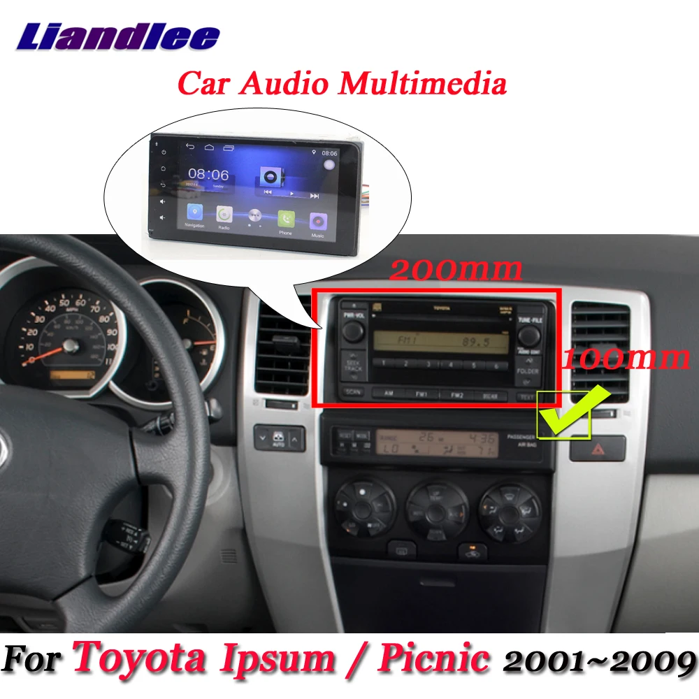 Top Liandlee Car Android System For Toyota Ipsum / Picnic 2001~2009 Radio Stereo Camera BT GPS Navi MAP Navigation Screen Multimedia 4
