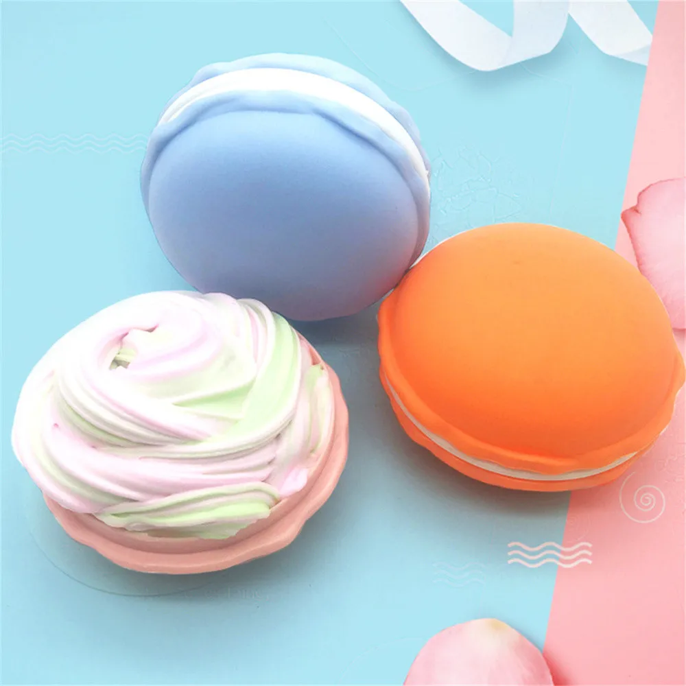 

MUQGEW Squishy Toy Macaroon Jelly Stress Relief Toy Soft Slime Scented Sludge Toys Squish Oyuncak Poopsie Slime Surprise Party