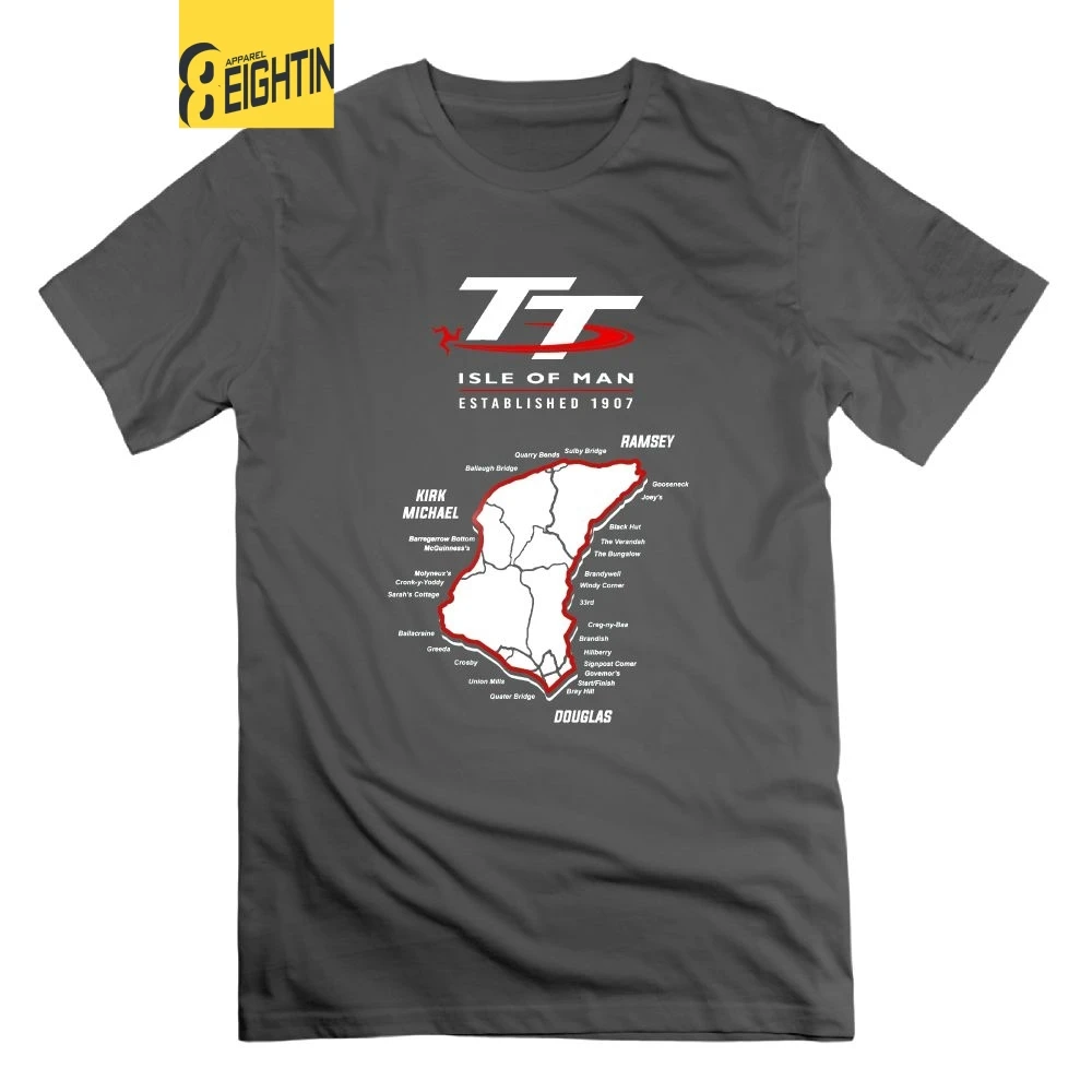 

Isle Of Man TT Motorcycle T Shirts Men's 2018 Fashion Short Sleeve 100% Cotton T-Shirt O Neck Classic Tees Awesome