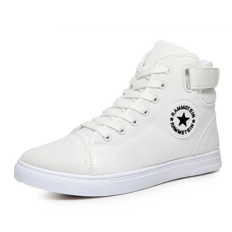 

New Men Vulcanize Shoes Men Spring Fashion Sneakers Men Lace-up High-top Shoes Man Casual Shoes Male Platform Canvas Shoes