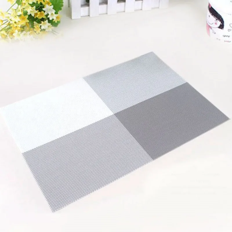 4PCS/Iot PVC Table Mats Placemat 8 Colors Decoration Kitchen Tables Dinning Waterproof Tableware Pad Coaster Coffee Place Mats