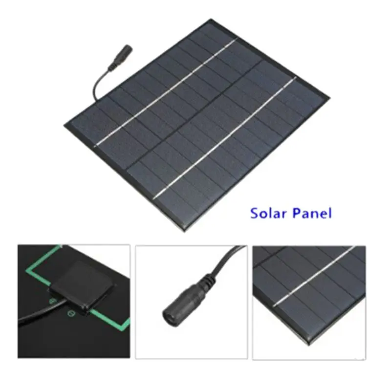 12V 5,2 W Мини Панели солнечные поликристаллические солнечные батареи кремний солнечных батарей эпоксидной смолы DIY модуль Системы Батарея Зарядное устройство+ DC Выход#8