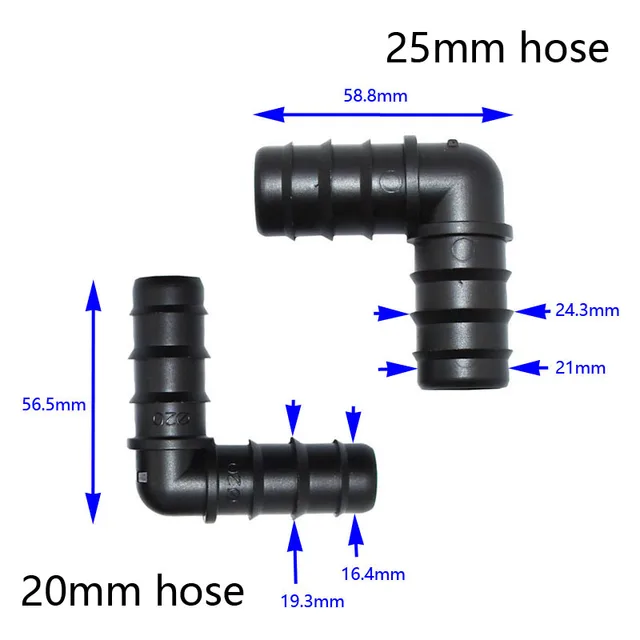 Öntözés 1/2 Tömlő Könyök Barb 3/4 Térd 90 Fokos Tömlőjavító Csatlakozás Adapter Öntözőrendszer Szerelvények 4Db - Image 3