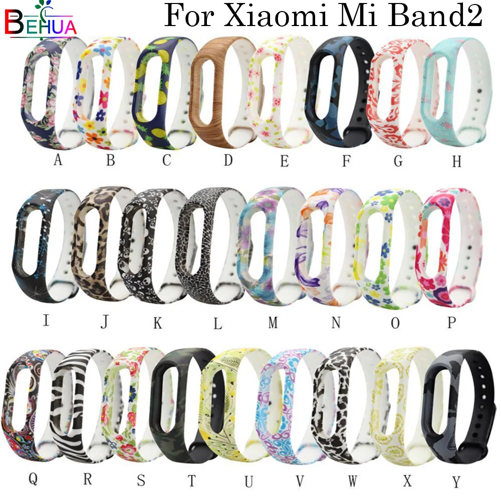 Ремешок для часов Xiaomi Mi Band 2 разные цвета сменный силиконовый браслет смарт-часов
