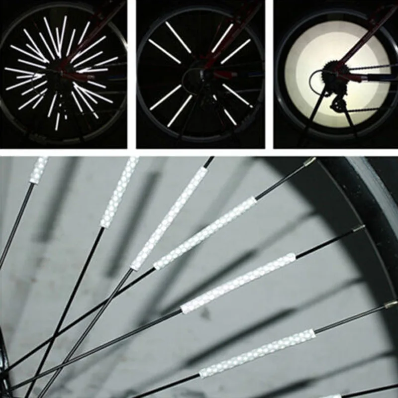 5pcs/set Bike Riding Bicycle Wheel Spoke Reflector Reflective Mount Sticker Ju 