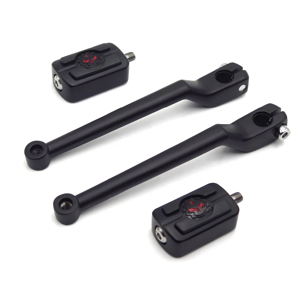 Aftermarket free shipping Motorcycle Matte Black 2 PCs Billet Style