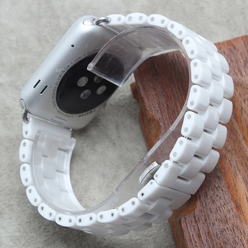 High quality ceramic watch strap 42mm For Apple strap with stainless