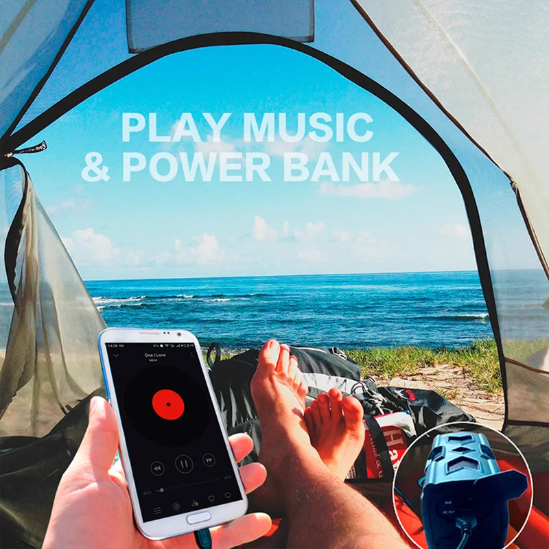 RACAHOO New Portable Bluetooth Speaker Waterproof Wireless Ourdoor Sports Loundspeaker Soundbar Built in Power Bank Support NFC6