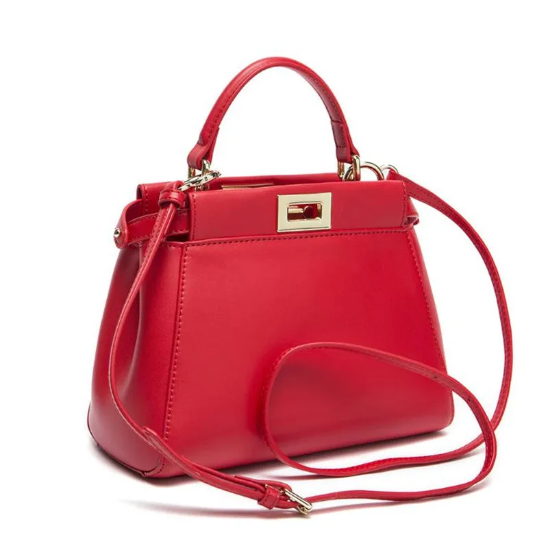 2019 New Design 3 Sizes Classic Tote Peekaboo Women Split Leather Handbags Lady Bag Shoulder Bags For Female Bolsas t1009