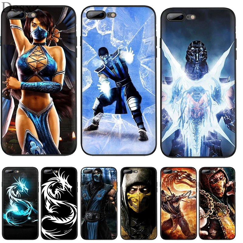 

Mobile Phone Case For iPhone XR X XS Max 6 6S 7 8 Plus 5 5S SE Silicone Cover Scorpion Sub Zero Mortal Kombat X Bag Shell Casing