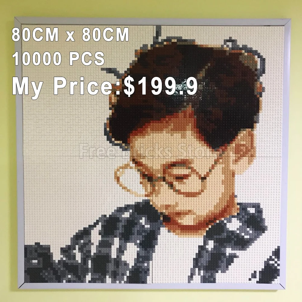 Pixel Art MOC Набор подходит 40179 персонализированные мозаичный портрет блоки Живопись Аватар Создайте себя Специальные рождественские подарки