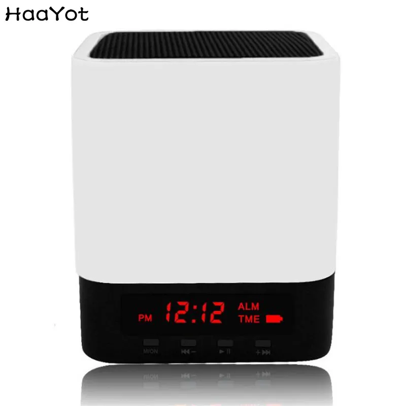 HAAYOT мини портативные часы беспроводные Bluetooth стерео спикер Отображение времени