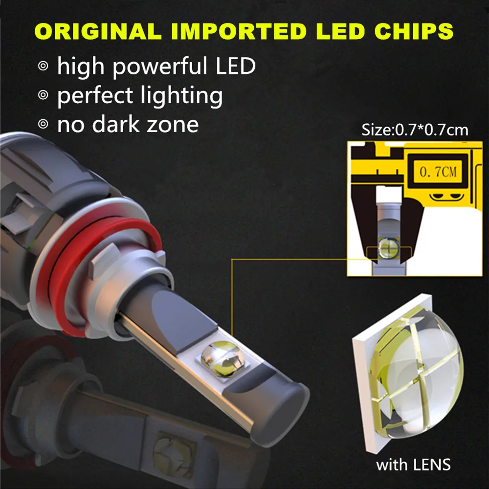  INLONG X70 2Pcs H7 H1 9005 9006 Car H4 LED Headlight Bulbs H11 H8 D1S D2S D4S hp Led Lamp Chip H9 L - 32998333334