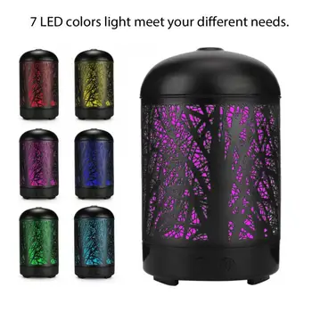 

Hollow Humidifier Air Purifier Aromatherapy Atomizer with LED Light Desktop Humidifier
