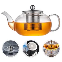 Стекло Цветочный чай горшок 600/800/1000 мл заварки Чай чайник плита с отрывными листами Чай чайник Цветущий Чай горшки с фильтром Чай ситечко
