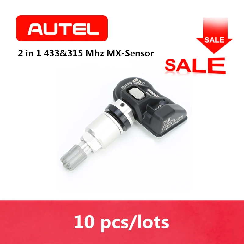 AUTEL MX Сенсор 2 в 1 433 и 315 мГц 10 шт./лот TPMS шин Давление Зажим двухчастотный obd2