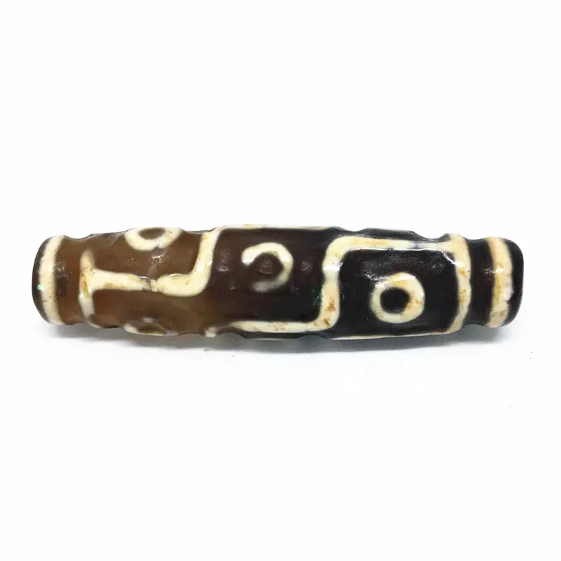 

Big Size Carved Bead Natural Agate 12mm*56mm Nine Eyes Pattern Amulet Tibetan Dzi Beads for Pendant DIY Jewelry Making