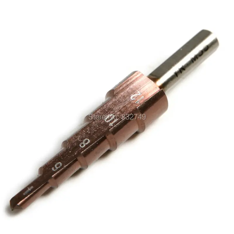 

1 PCS 4-20mm Drill Bit Free Shipping HSS-Co Triangle Shank Step Drill Bits Wood Metal Cone Drilling