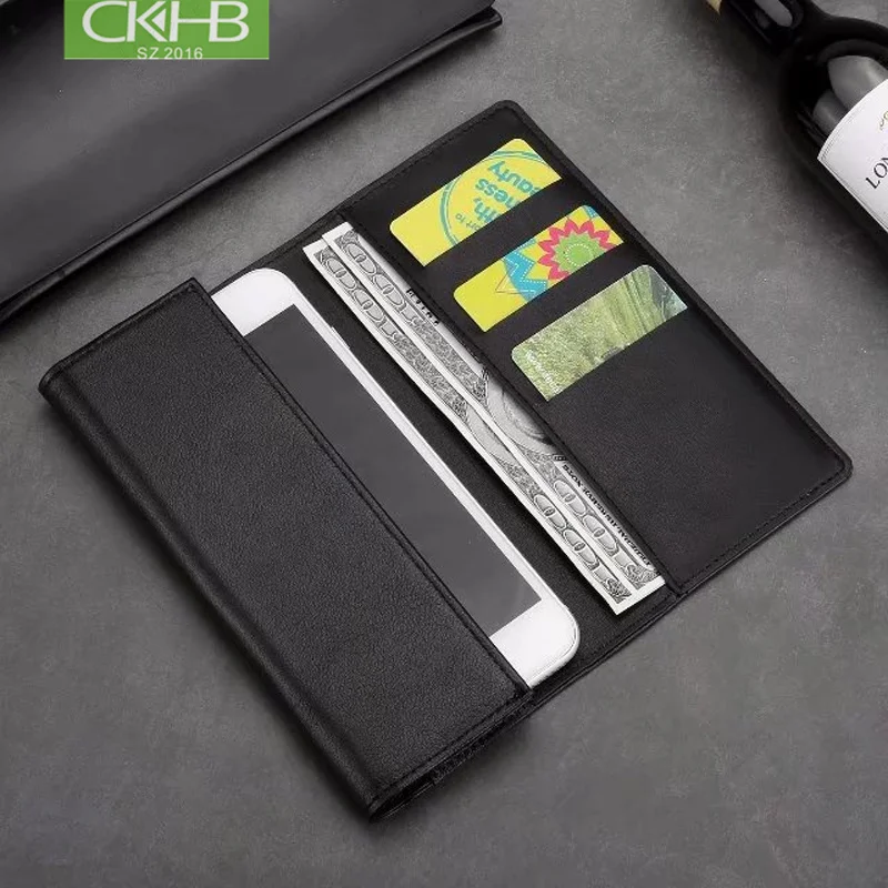 

CKHB Real Genuine Leather Phone Bag Case For Samsung S9 S8 Plus note8 S7dege Cell Phone Wallet Style Flip Cases For iphone X XS