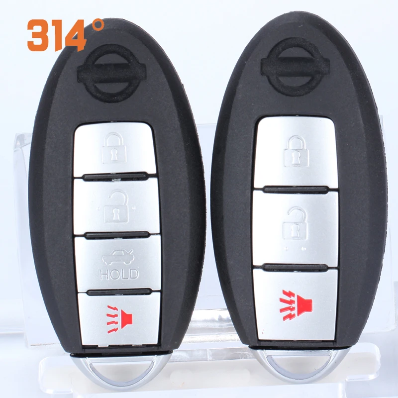 

4 Buttons Remote Control Smart Card Key Replacement Shell Black Car Key Shell Suit For Nissan Tianyi New Sylphy Qashqai Murano