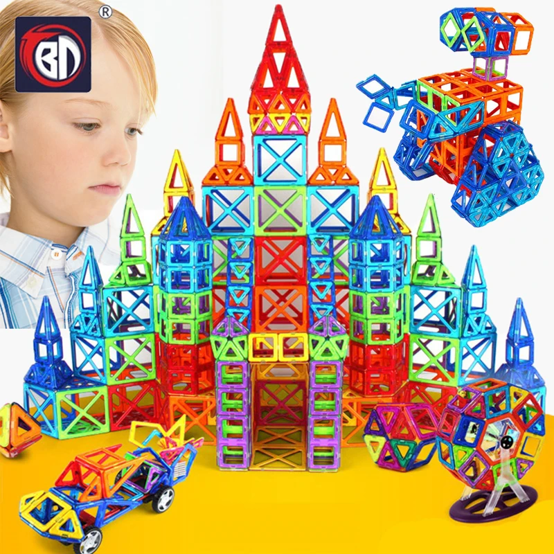 

BD 78-252pcs Magnetic Designer Construction Set Model & Building Toy Plastic Magnetic Blocks Educational Toys For Kids Gifts