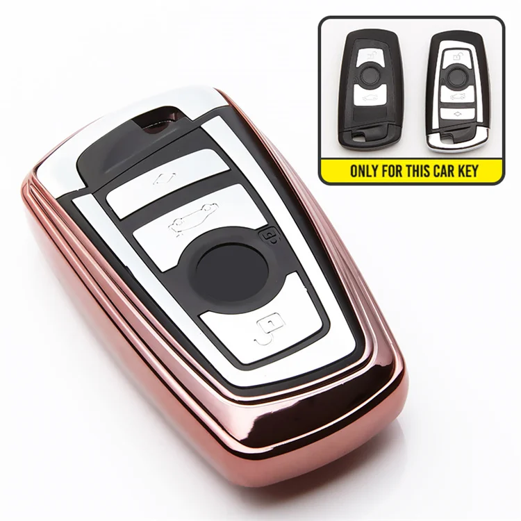 TPU чехол для автомобиля чехол для BMW E34 E90 E60 E36 M3 M4 M5 520 525 118i 320i F10 F20 F30 F31 F34 F48 F46 F07 1, 3, 4, 5, 6, 7X5 серии - Название цвета: pink only case