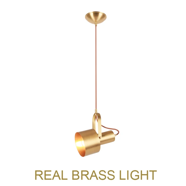 Brass Led Pendant Light simple brass led pendant lamp light fixture spotlight bed reading room bedside modern rotatable led spot light fixture bedroom