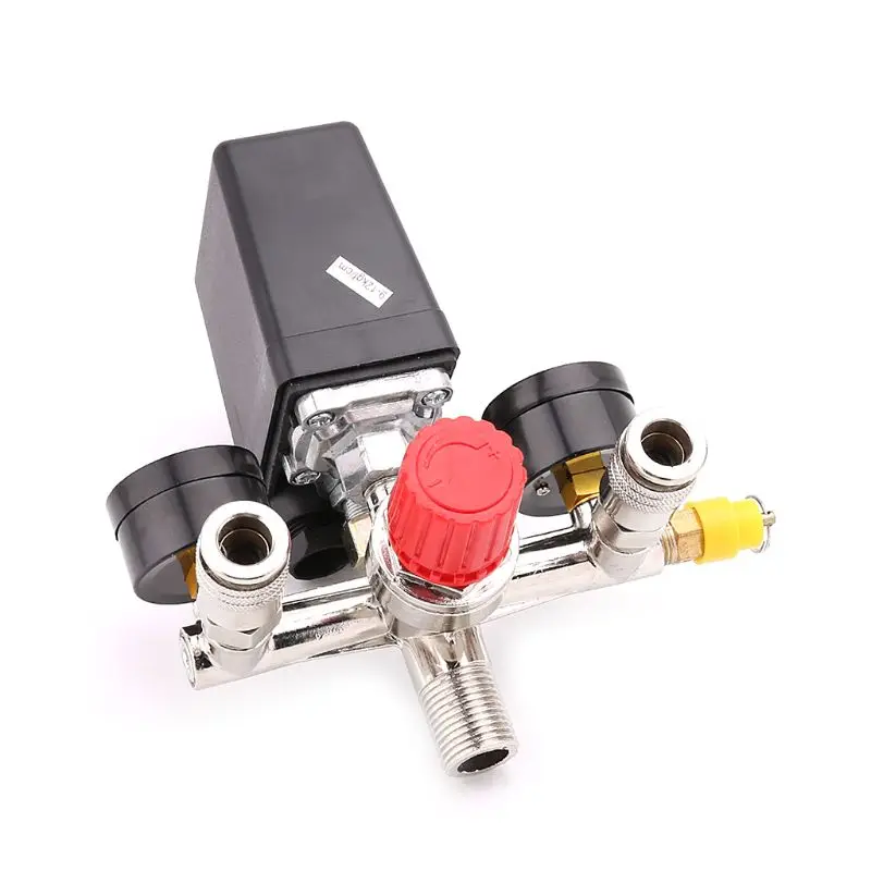 1 компл. Воздушный компрессор контроль давления переключатель клапан 0,5-1,25 МПа с коллектором регулятор и манометры