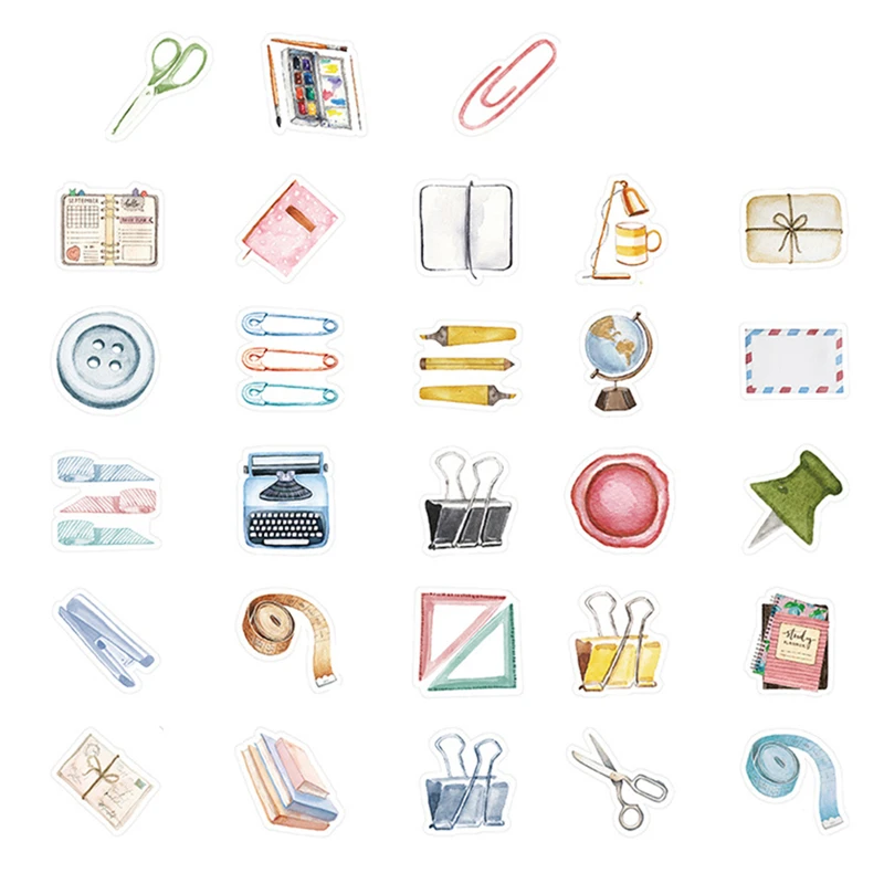 

46pcs Lovely Small Item Collection Paper Sticker Diy Diary Paper Lable Sealing Stickers Crafts Decor For Album Scrapbooking New