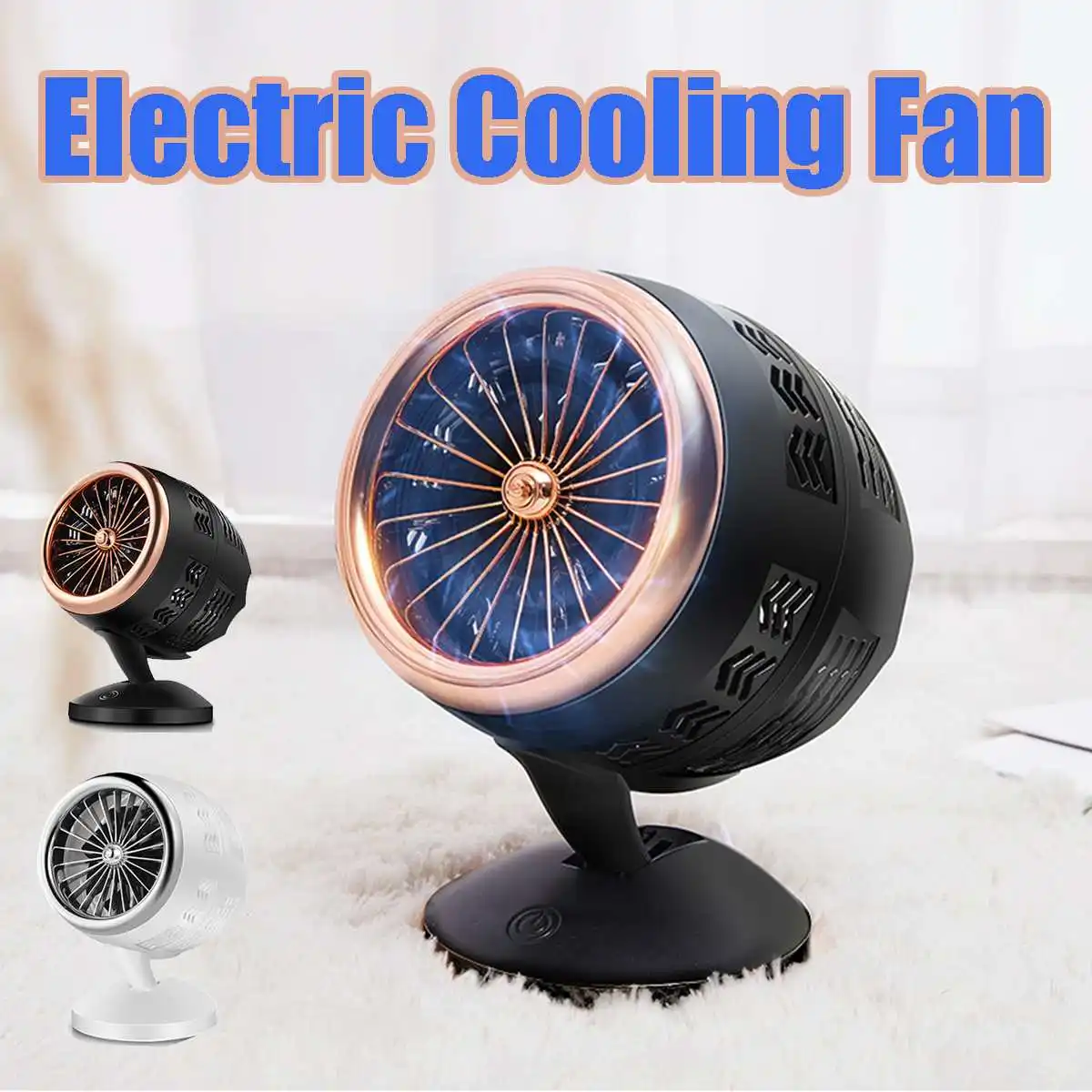 

5V Portable Desk Fan Personal Air Cooler USB Power Mini Desktop Fan One Key Operate 2 Wind Adjustment Quiet for Office Home Car