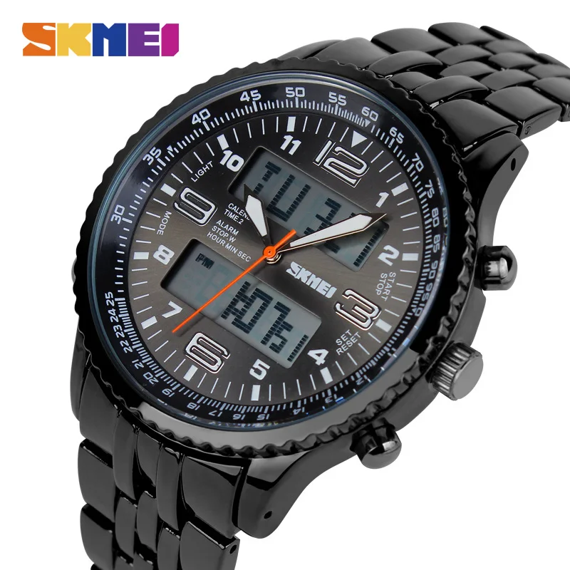 SKMEI Outdoor Sport Quartz Watch Men Alarm Chrono Calendar Fashion Wristwatches Waterproof Army Back Light Quartz Watches 1032