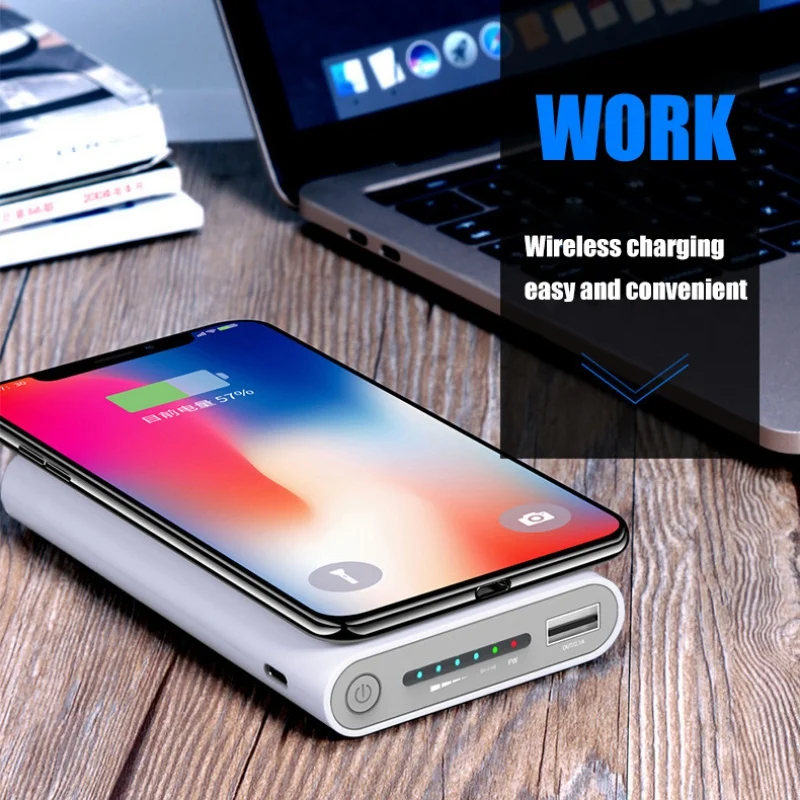 

3 in 1 Qi Wireless Charger 10000mAh Power Bank Fast Charging For iPhone X 8 Plus Samsung Note 8 S9 Xiaomi Portable Powerbank