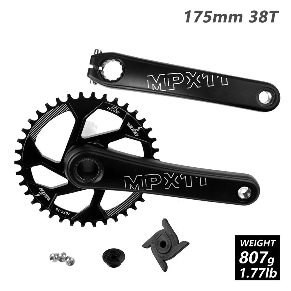 Prowheel 175 мм MTB велосипед для горного велосипеда Mpx11 30/32/34/36/38t звезды шатун для горного велосипеда для Sram Gxp Xx1 X9 модными принтами Xo X01 - Цвет: 175mm black 38t