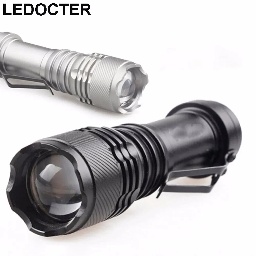 

Mini Pocket Waterproof Led Flashlight CREE XPE LED Torch Belt Clip 3 modes Zoomable Mini Torch Light For Outdoor Hiking Camping