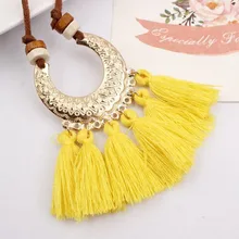 DIEZI корейские Бархатные ожерелья-чокер богемная кожаная цепочка с подвеской с бахромой ожерелья с кисточками для женщин Новая мода